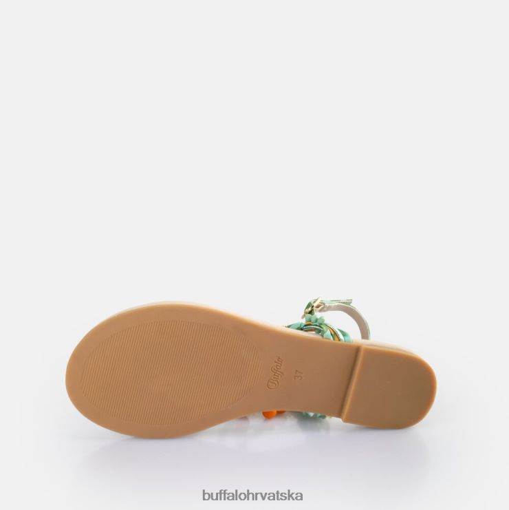zelena/narančasta Buffalo capri vacay sandale veganske |sandale TDD6T178